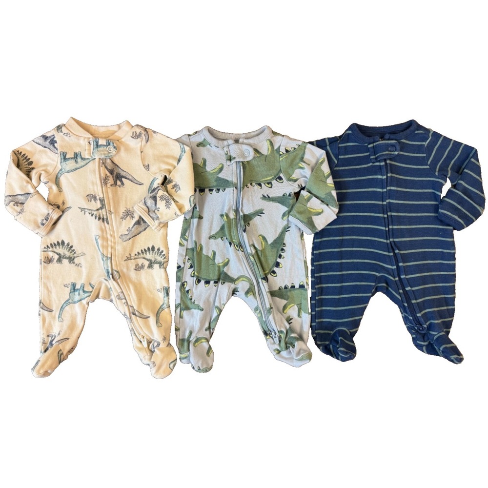 Carters Sleepers Boy Preemie Lot Baby Rompers Outfits Clothes Bundle Zippered